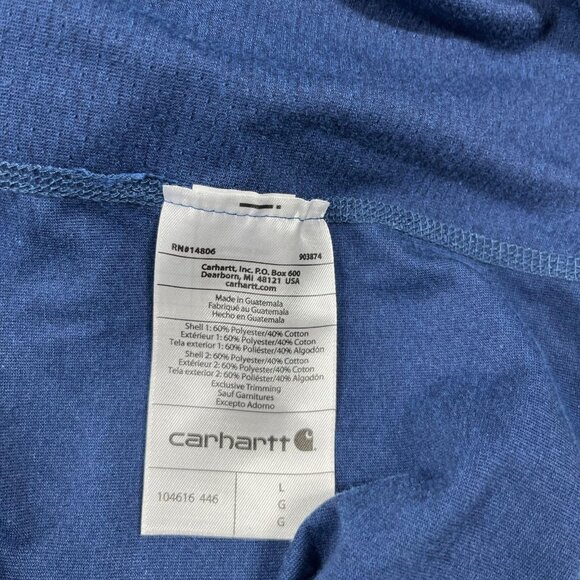 Carhartt Force Shirt Mens Large Blue Relaxed Fit Pocket Short Sleeve 104616 - Picture 4 of 10